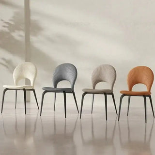 Comedor Leather Wooden Dining Chair-Dining Chairs