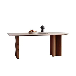 Comedor Solid Wood & Slab Dining Table Set – Strength & Elegance-Dining Tables