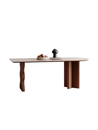 Comedor Solid Wood & Slab Dining Table Set – Strength & Elegance-Dining Tables