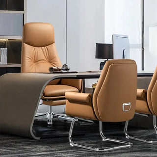 Comfortable Adjustable Executive Leather Office Chair – Modern Swivel Ergonomic Design-Office Chairs