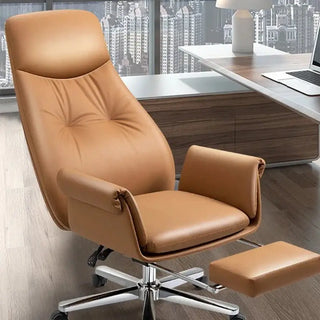 Comfortable Adjustable Executive Leather Office Chair – Modern Swivel Ergonomic Design-Office Chairs