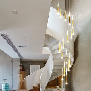 Cone Tubes Staircase Chandelier-Staircase Chandeliers
