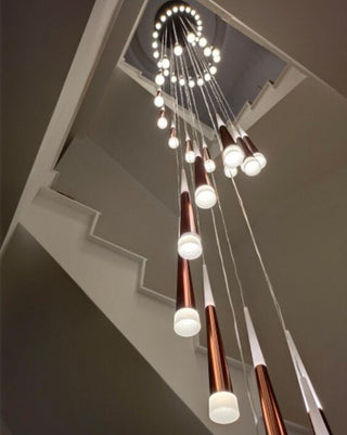 Cone Tubes Staircase Chandelier-Staircase Chandeliers