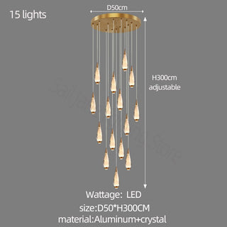 Cones Staircase Chandelier: Exquisite Lighting Solution-Chandeliers