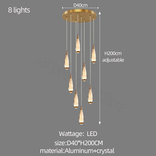 Cones Staircase Chandelier: Exquisite Lighting Solution-Chandeliers
