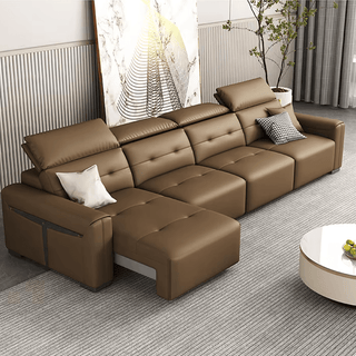 Convertible Sofa Bed - Multifunctional Leather Sofa Set-Sofa Set