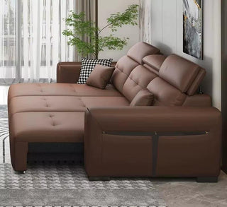 Convertible Sofa Bed - Multifunctional Leather Sofa Set-Sofa Set