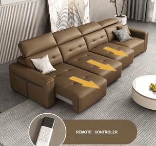 Convertible Sofa Bed - Multifunctional Leather Sofa Set-Sofa Set