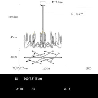 Copper Candles Chandelier: Elegant Lighting Solution-Chandeliers