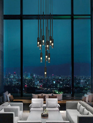 Copper Crystal Hollow Spiral Light Chandelier – Luxury Modern Ceiling Lighting-GraffitiWallArt