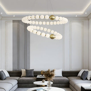 Copper Molecular Balls Chandelier for Living Room-Chandeliers