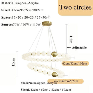 Copper Molecular Balls Chandelier for Living Room-Chandeliers