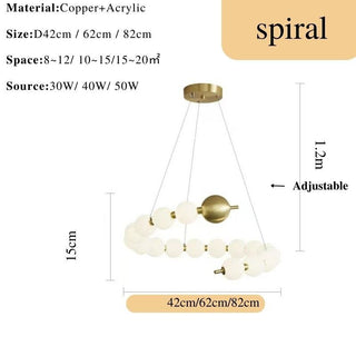 Copper Molecular Balls Chandelier for Living Room-Chandeliers