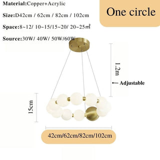 Copper Molecular Balls Chandelier for Living Room-Chandeliers