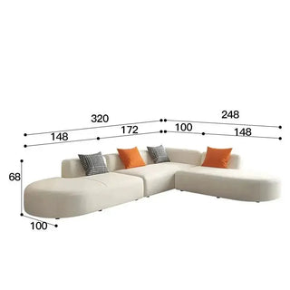 Corner Sectional Lazy Floor Sofa-Sofa Set