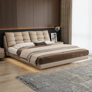 Cowhide Leather Cama Bed Frame-Bed Frame