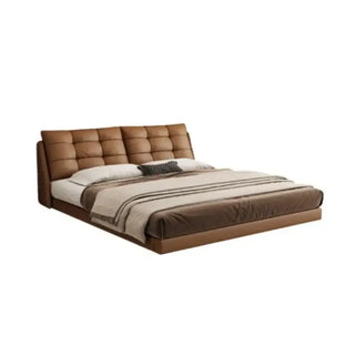Cowhide Leather Cama Bed Frame-Bed Frame