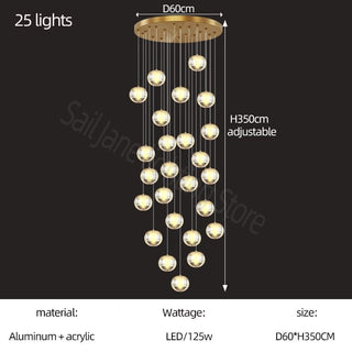 Crystal Ball Staircase Chandelier: Enhancing Your Space-Staircase Chandeliers