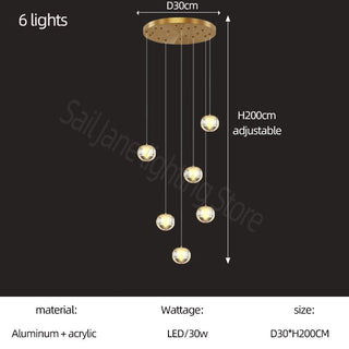 Crystal Ball Staircase Chandelier: Enhancing Your Space-Staircase Chandeliers