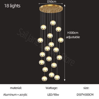 Crystal Ball Staircase Chandelier: Enhancing Your Space-Staircase Chandeliers