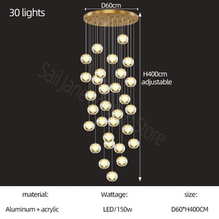 Crystal Ball Staircase Chandelier: Enhancing Your Space-Staircase Chandeliers