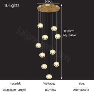 Crystal Ball Staircase Chandelier: Enhancing Your Space-Staircase Chandeliers