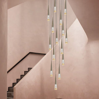 Crystal Cones Staircase Chandelier - Stunning Ambiance-Staircase Chandeliers