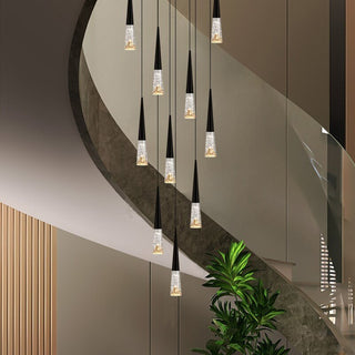 Crystal Cones Staircase Chandelier - Stunning Ambiance-Staircase Chandeliers
