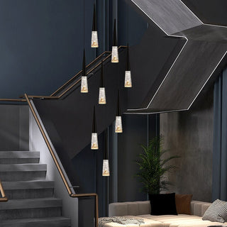 Crystal Cones Staircase Chandelier - Stunning Ambiance-Staircase Chandeliers