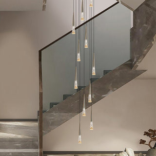 Crystal Cones Staircase Chandelier - Stunning Ambiance-Staircase Chandeliers