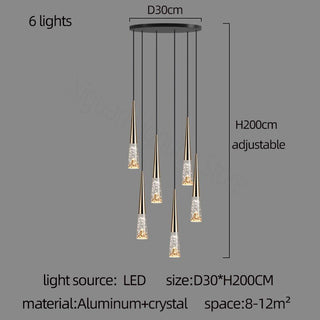 Crystal Cones Staircase Chandelier - Stunning Ambiance-Staircase Chandeliers