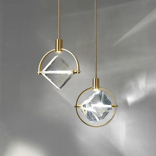 Crystal Cube LED Rotatable Pendant Chandelier-Kitchen Island