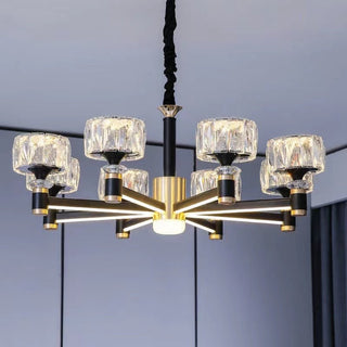 Crystal Cylinders LED Chandelier - Modern Lighting-Chandeliers