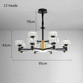 Crystal Cylinders LED Chandelier - Modern Lighting-Chandeliers