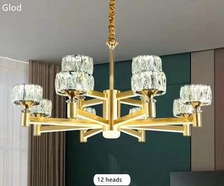 Crystal Cylinders LED Chandelier - Modern Lighting-Chandeliers
