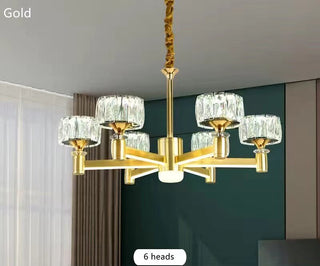 Crystal Cylinders LED Chandelier - Modern Lighting-Chandeliers