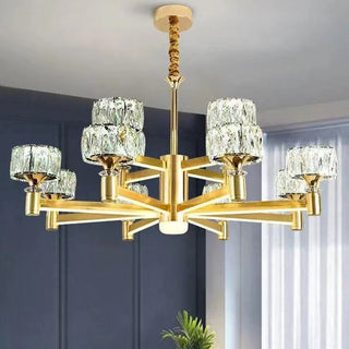 Crystal Cylinders LED Chandelier - Modern Lighting-Chandeliers