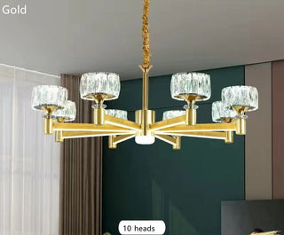 Crystal Cylinders LED Chandelier - Modern Lighting-Chandeliers