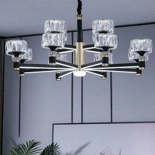 Crystal Cylinders LED Chandelier - Modern Lighting-Chandeliers