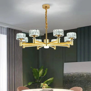 Crystal Cylinders LED Chandelier - Modern Lighting-Chandeliers