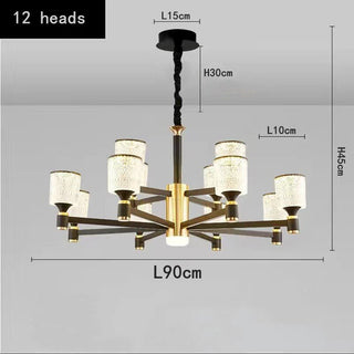 Crystal Cylinders LED Chandelier - Modern Lighting-Chandeliers