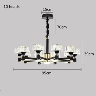 Crystal Cylinders LED Chandelier - Modern Lighting-Chandeliers