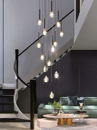 Crystal Drops Chandelier-Staircase Chandeliers
