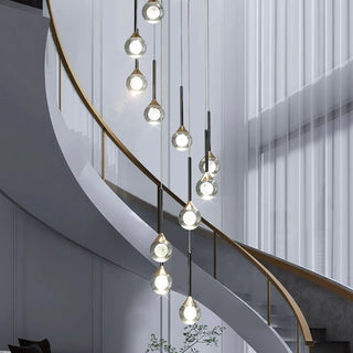 Crystal Drops Chandelier-Staircase Chandeliers