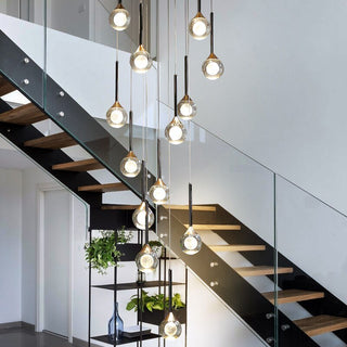 Crystal Drops Chandelier-Staircase Chandeliers