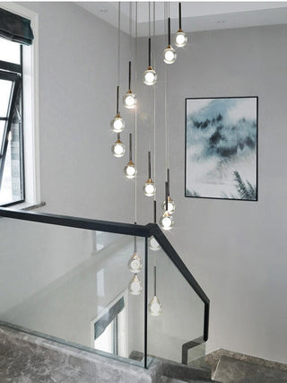 Crystal Drops Chandelier-Staircase Chandeliers