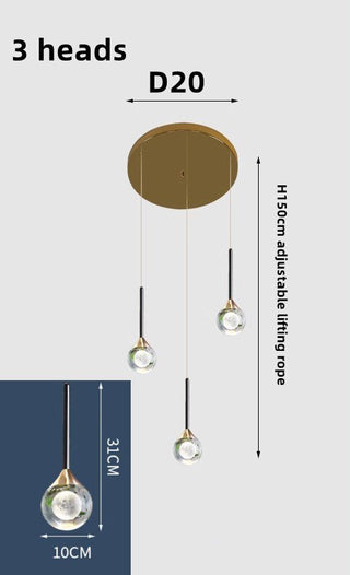 Crystal Drops Chandelier-Staircase Chandeliers