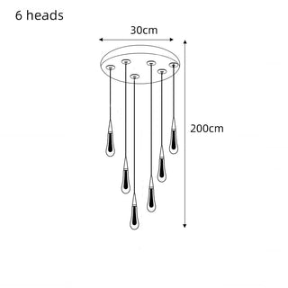 Crystal Drops Staircase Chandelier: Elegant Lighting-Staircase Chandeliers