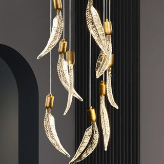 Crystal Feather Chandelier - Exquisite Lighting Décor-Chandeliers