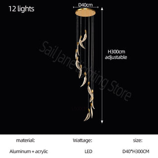 Crystal Feather Chandelier - Exquisite Lighting Décor-Chandeliers